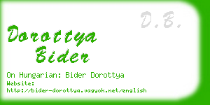 dorottya bider business card